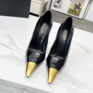 Yves Saint Laurent Opyum Heels In Patent Leather Black